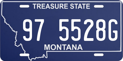 MT license plate 975528G