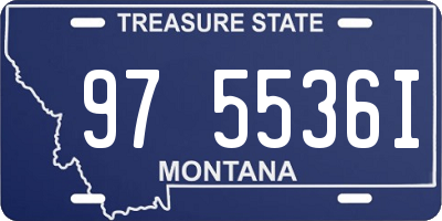 MT license plate 975536I