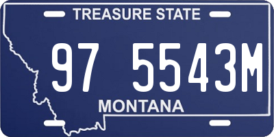 MT license plate 975543M