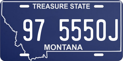 MT license plate 975550J