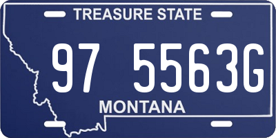 MT license plate 975563G
