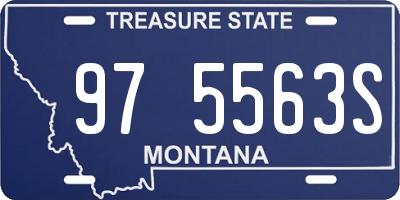 MT license plate 975563S