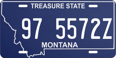 MT license plate 975572Z
