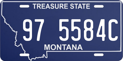 MT license plate 975584C