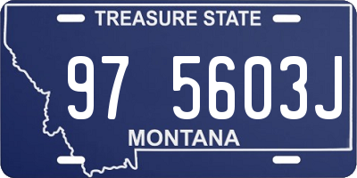 MT license plate 975603J