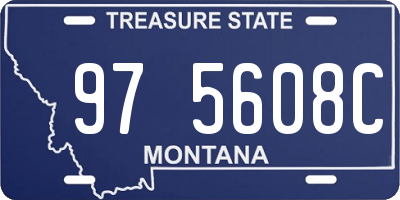MT license plate 975608C
