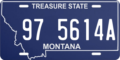 MT license plate 975614A