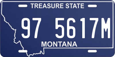 MT license plate 975617M