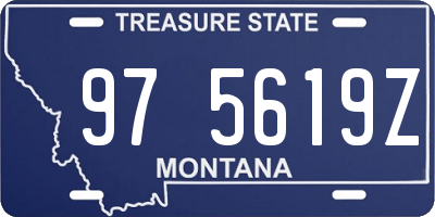 MT license plate 975619Z