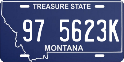 MT license plate 975623K