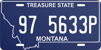 MT license plate 975633P