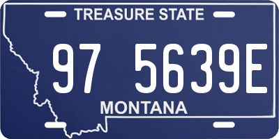MT license plate 975639E