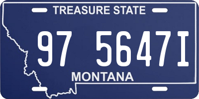 MT license plate 975647I