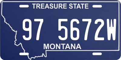 MT license plate 975672W