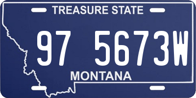 MT license plate 975673W