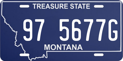 MT license plate 975677G