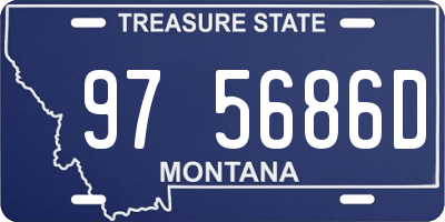 MT license plate 975686D