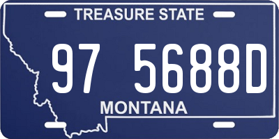 MT license plate 975688D