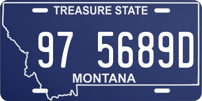 MT license plate 975689D