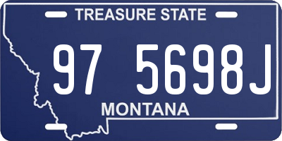MT license plate 975698J