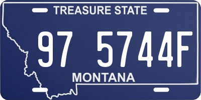MT license plate 975744F