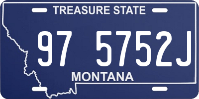 MT license plate 975752J