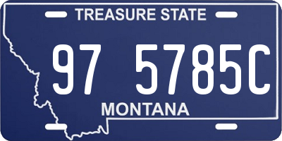 MT license plate 975785C