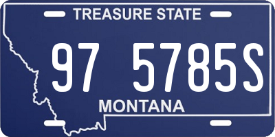 MT license plate 975785S
