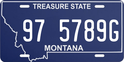 MT license plate 975789G