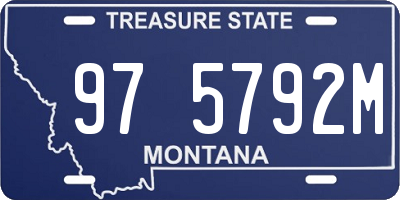 MT license plate 975792M