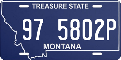 MT license plate 975802P