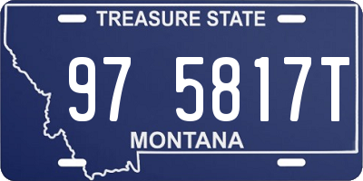 MT license plate 975817T