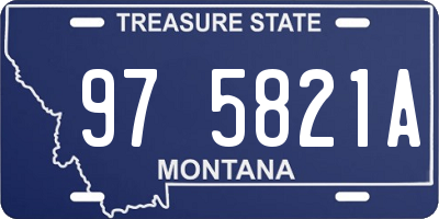 MT license plate 975821A