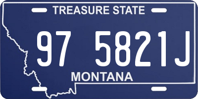 MT license plate 975821J
