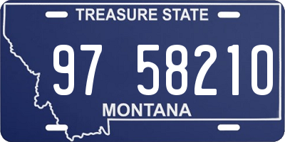 MT license plate 975821O