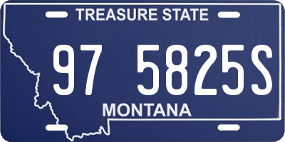 MT license plate 975825S
