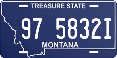 MT license plate 975832I