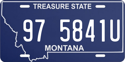 MT license plate 975841U