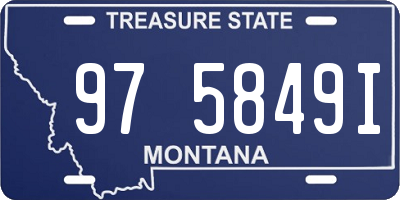 MT license plate 975849I
