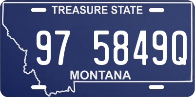MT license plate 975849Q