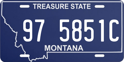 MT license plate 975851C