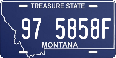 MT license plate 975858F