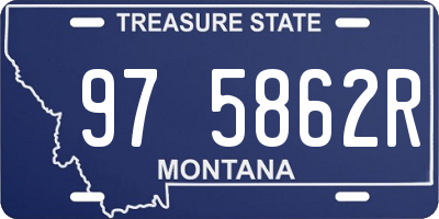 MT license plate 975862R