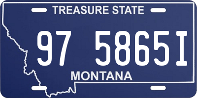 MT license plate 975865I