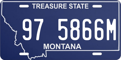 MT license plate 975866M