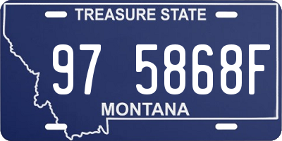 MT license plate 975868F
