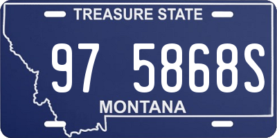 MT license plate 975868S
