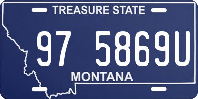MT license plate 975869U