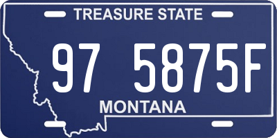 MT license plate 975875F
