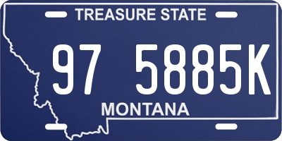 MT license plate 975885K